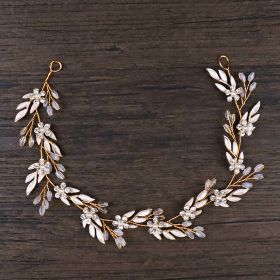 Bride Hair Band Wedding Accessories Photography Props (Color: Gold)