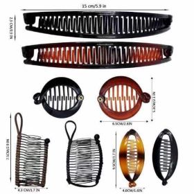 European And American Banana Clip Suit Fashion Comb (Option: Set12)