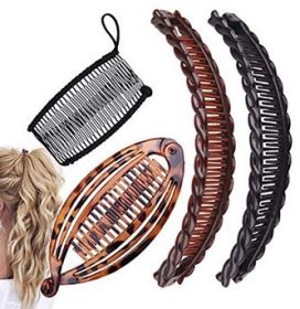 European And American Banana Clip Suit Fashion Comb (Option: 4piece set)