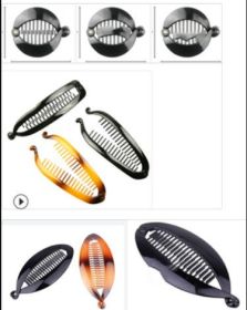 European And American Banana Clip Suit Fashion Comb (Option: Three types of fish clip 9pcs)