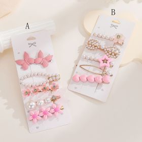 High Sense Barrettes Korean Simple Side Forehead Hairpin Hair Clip Girl Fringe Clip Headdress (Option: Color 2B)